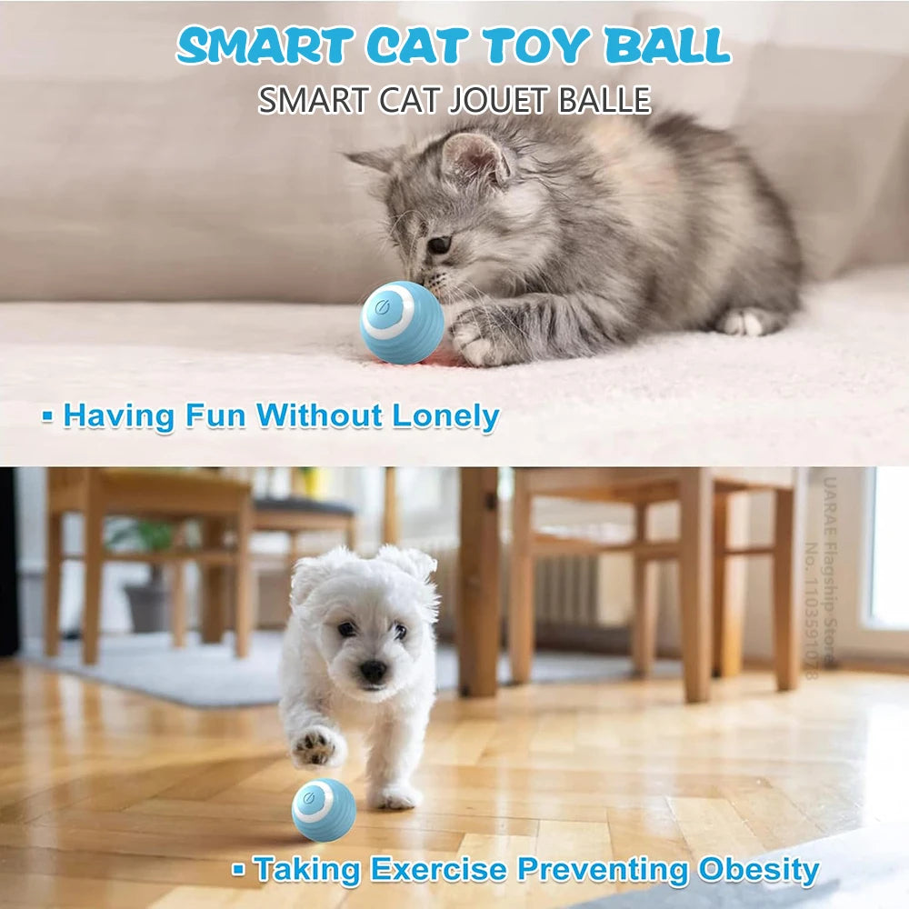 Electric Automatic Rolling Cat Ball - Interactive Smart Toy for Cats