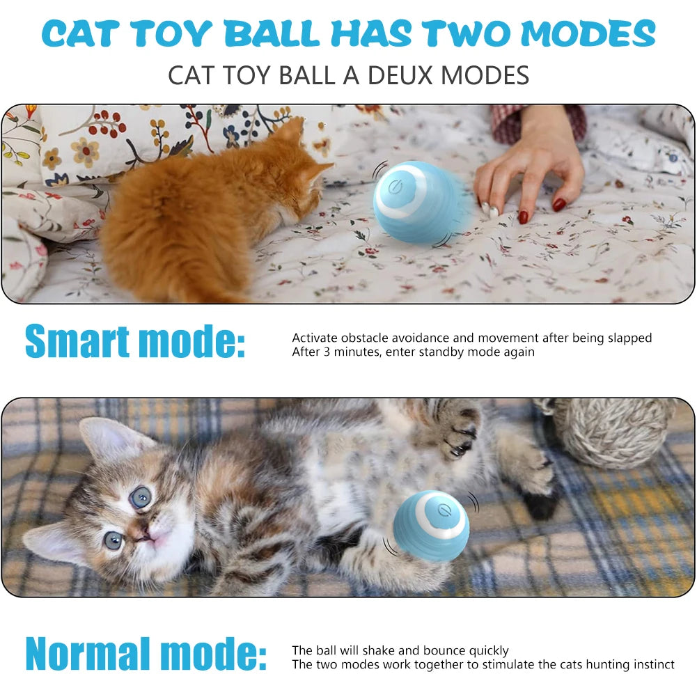 Electric Automatic Rolling Cat Ball - Interactive Smart Toy for Cats